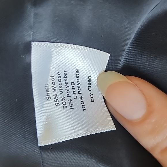 Talbots size 14 black embroidered wool maxi skirt - Picture 8 of 8